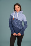 Wanakome Women's Selene Chambray Mix Color Block Hoodie 