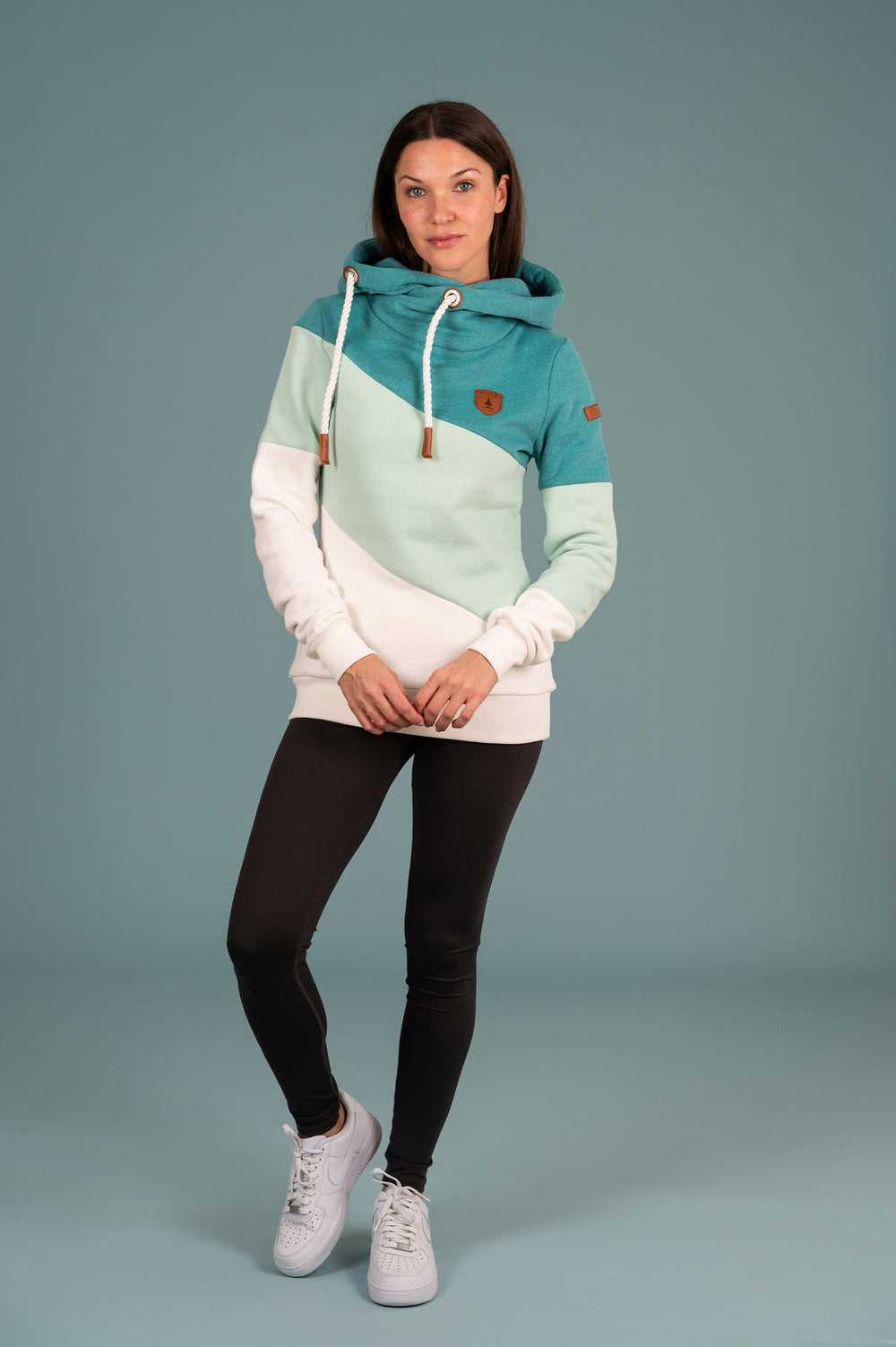 Wanakome Women's Selene Lake Mix Color Block Hoodie