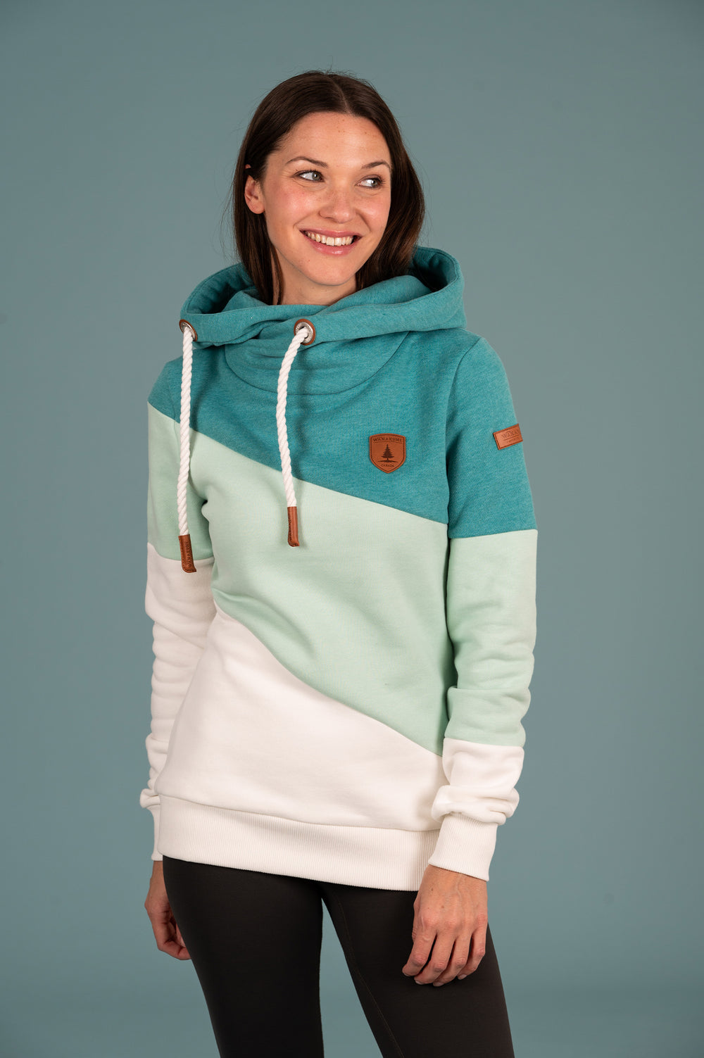 Wanakome Women's Selene Lake Mix Color Block Hoodie