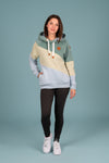 Wanakome Women's Colorblock Pullover Hoodie in Aloe Mix