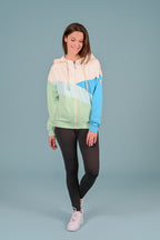 Wanakome women's full zip lux Cordelia hoodie in Cucumber Mix