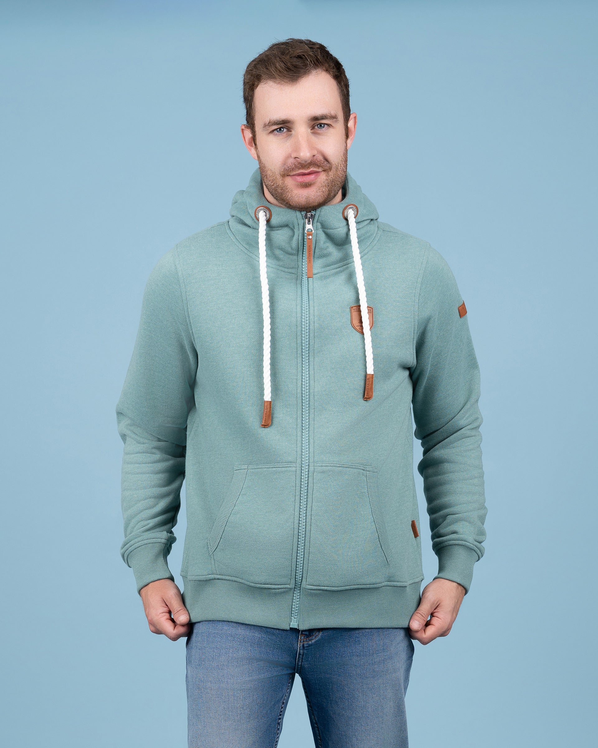 Zeus Cabin Green Full-Zip Hoodie – Wanakome