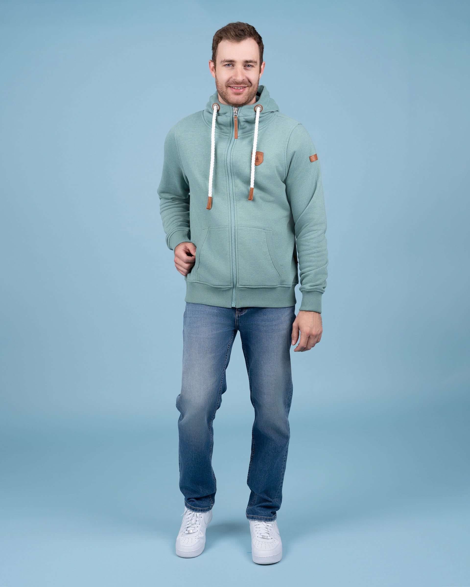 Zeus Cabin Green Full-Zip Hoodie – Wanakome