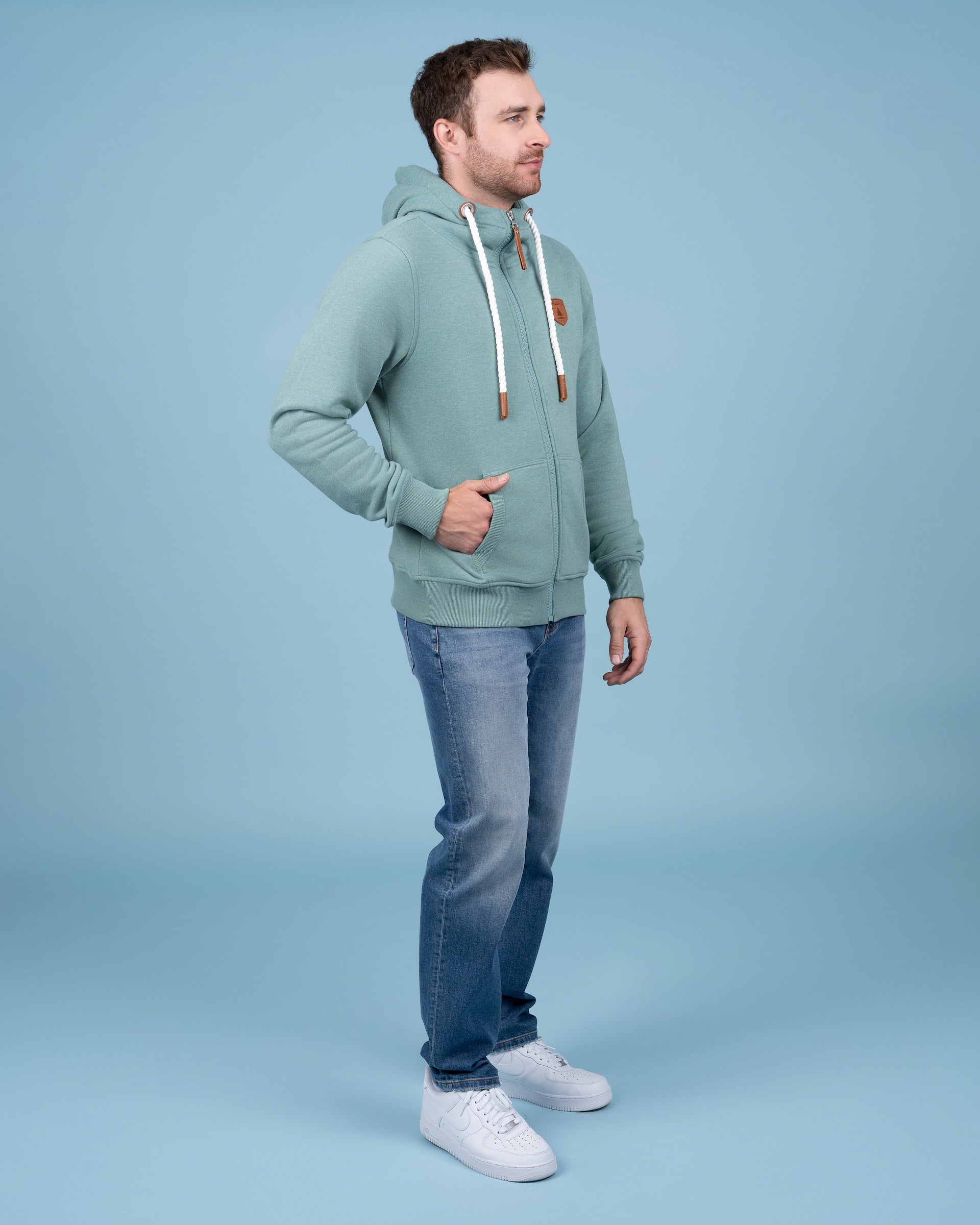Zeus Cabin Green Full-Zip Hoodie – Wanakome
