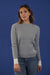 Raven Light Heather Grey Cable Knit Sweater