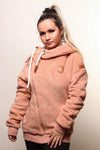 Sweat à capuche Bliss Sherpa rose poudré 5107s