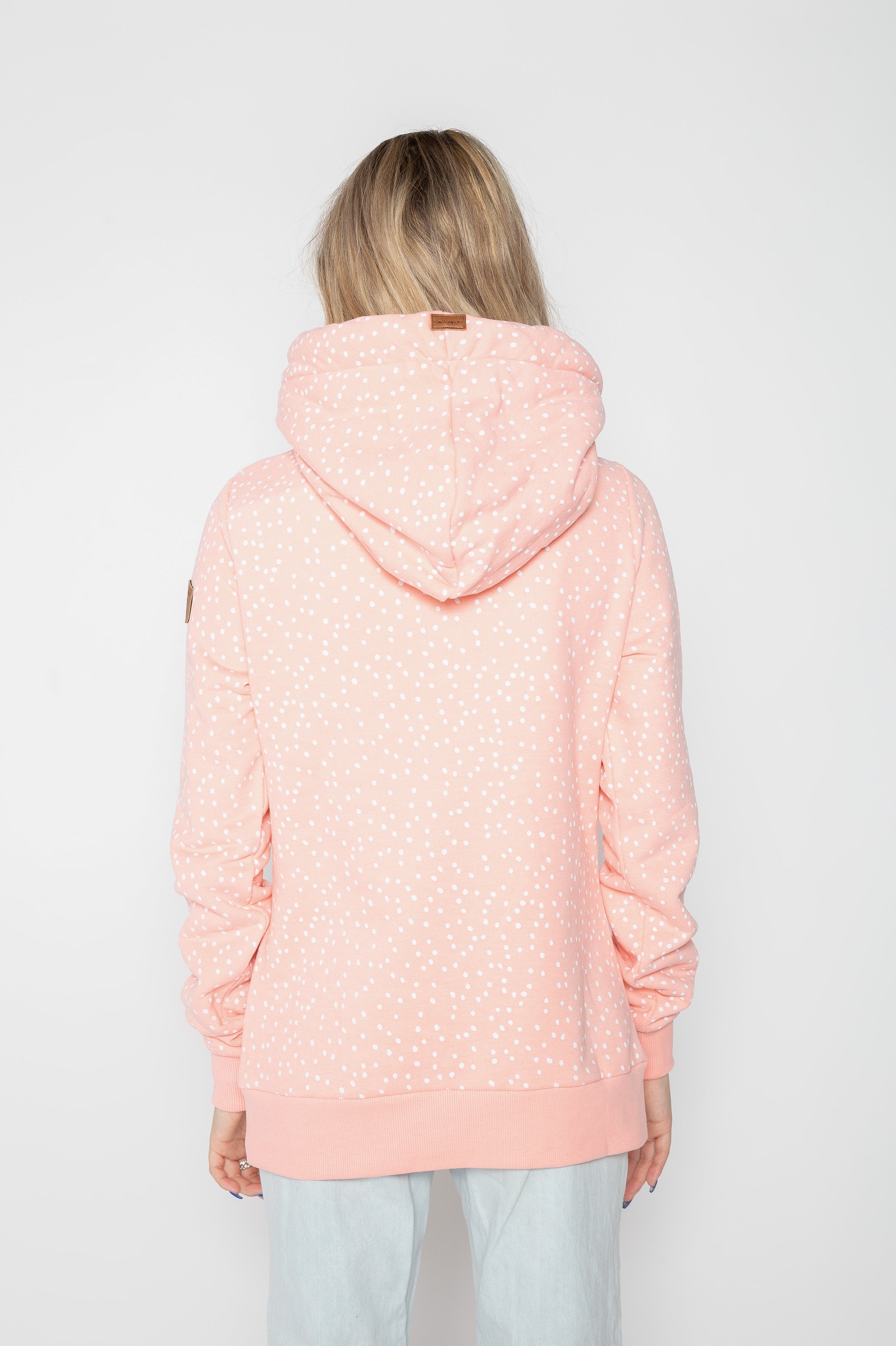 Artemis Minidots Peach White Hoodie Secondary image