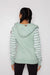 Hera Printed Stripe Sleeve Green Bay Zip Hoodie