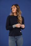 Raven Navy Cable Knit Sweater