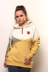 Roxy Khaki/Gold Half-Zip Hoodie