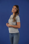 T-shirt gris clair Dita