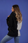 Xanny Light Heather Grey/Black Full-Zip Hoodie