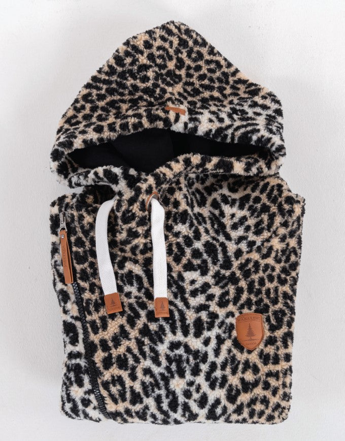 Bliss Sherpa Leopard Printed Hoodie Secondary image