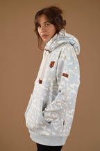 Billie Printed Sky Blue Camo Hoodie