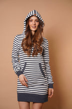Carmen Stripe Hoodie Dress