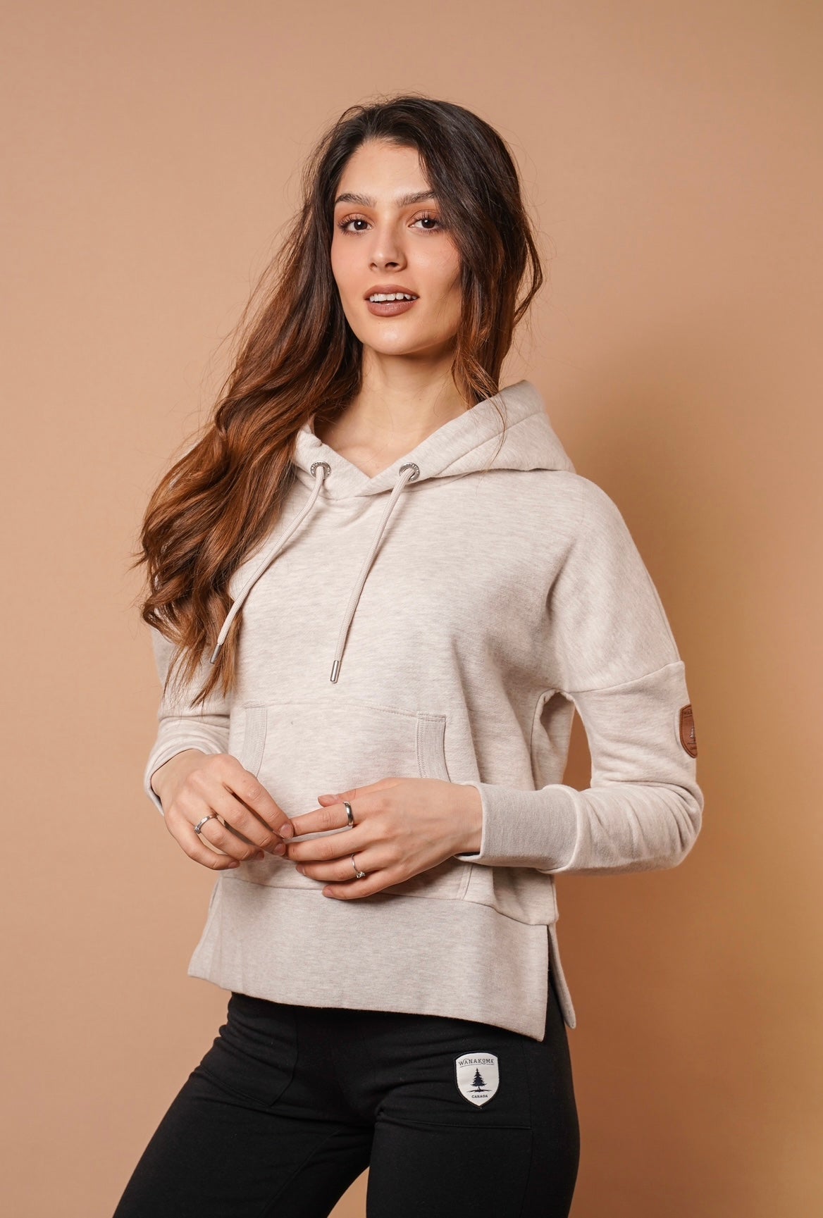 Sweat à capuche Layna Heather Oatmeal