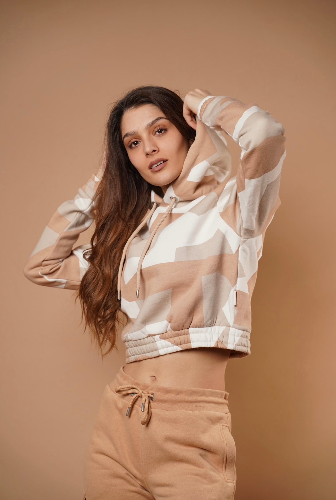 Swanly White Sand Camo Hoodie Secondary image