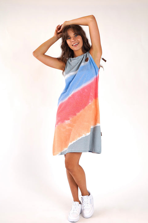 Jenna Green Bay Mix Tie-Dye Dress