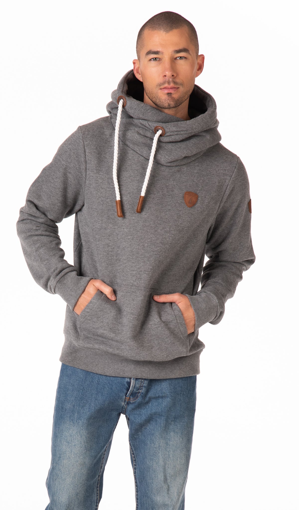 Olympus sweat à capuche de couleur gris