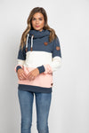 Sweat à capuche nautique Selene 2 Indigo Peachy