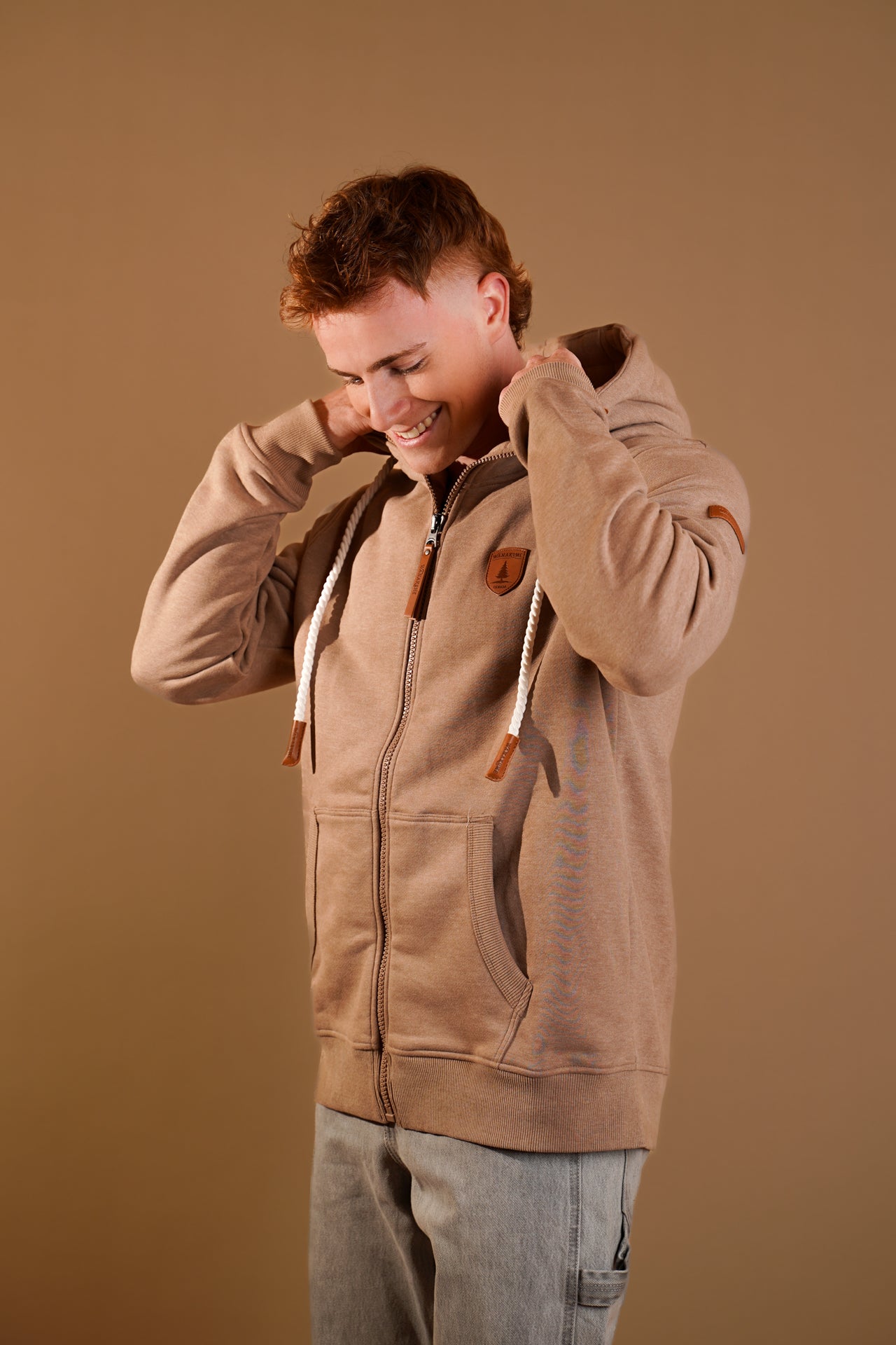 Zeus Mocha Full-Zip Hoodie Secondary image