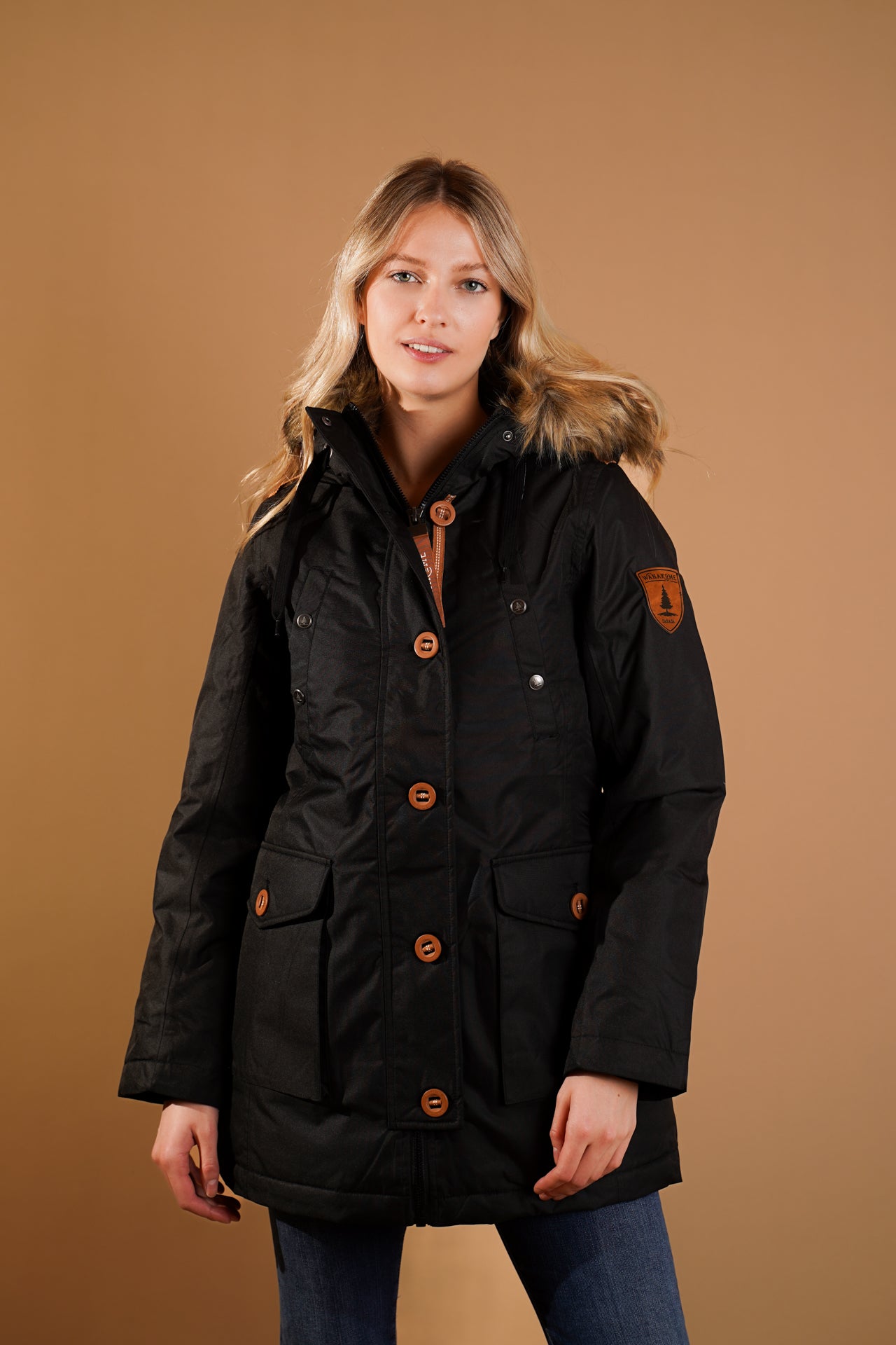 Everly Black Parka Main image