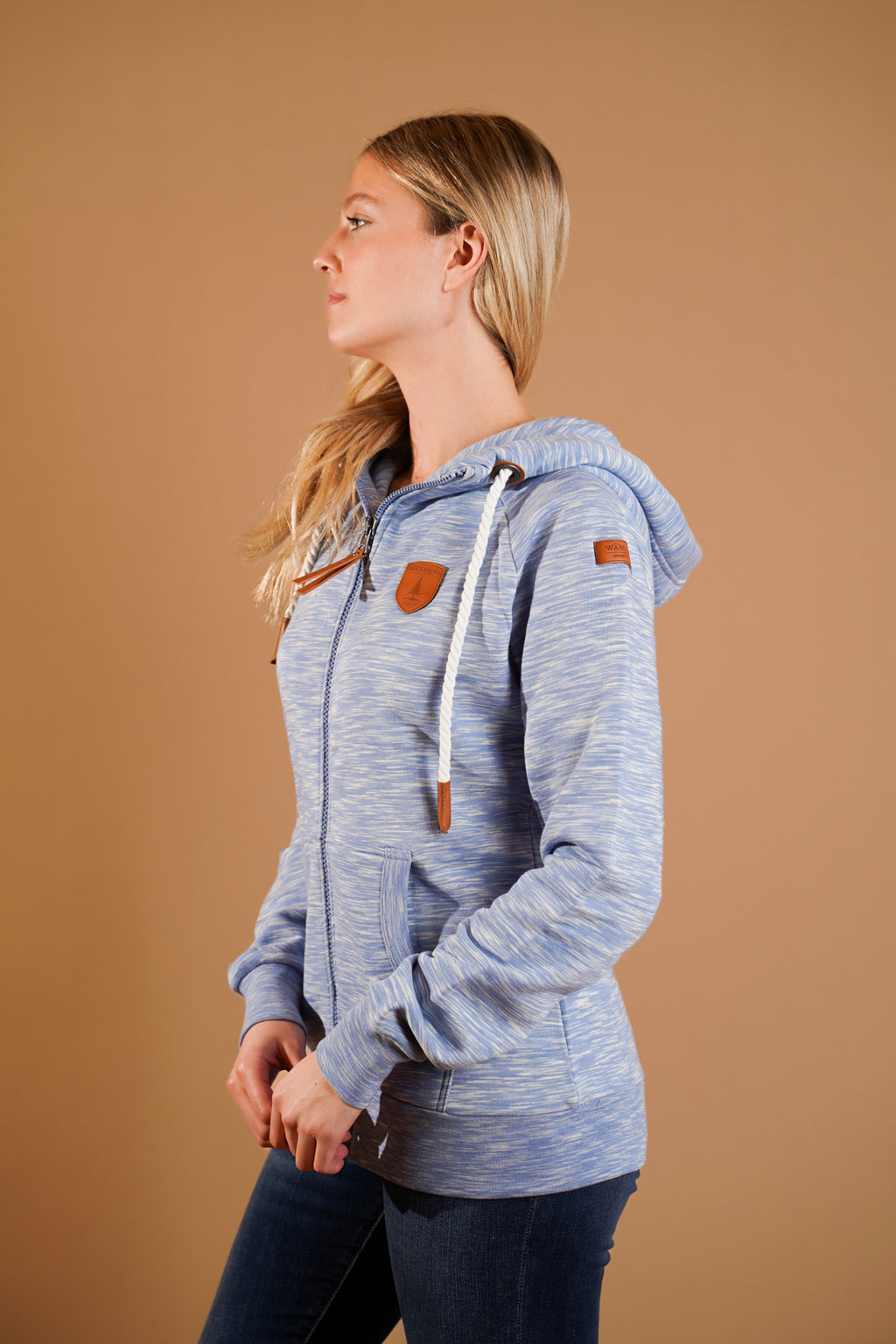 Margot SPD Sky Blue Full-Zip Hoodie
