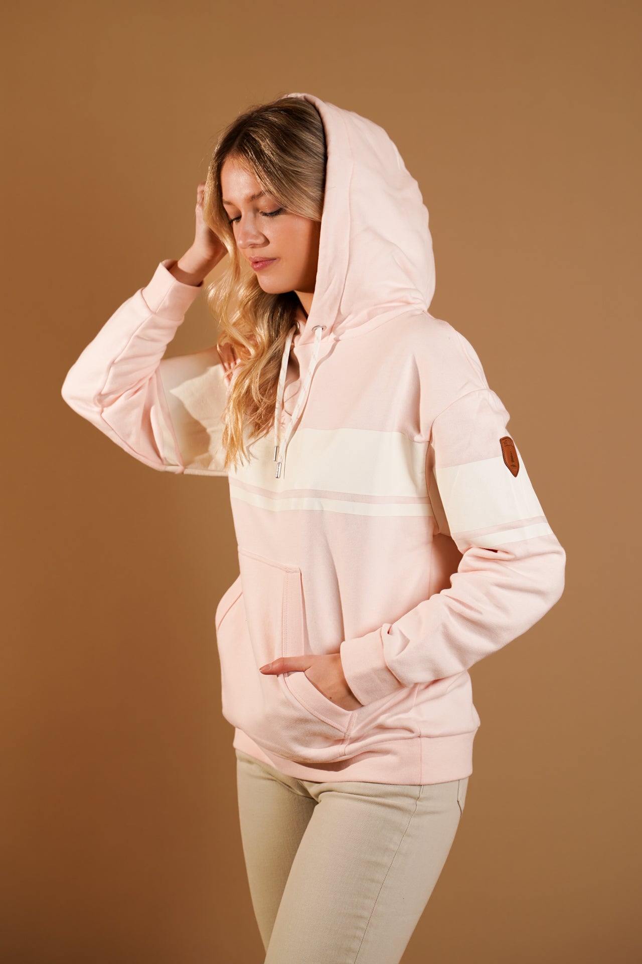 Sweat à capuche rose poudré Jimena Image secondaire