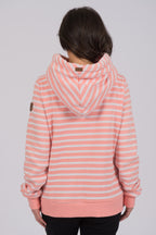 Artemis Printed Peach Stripe Hoodie