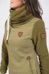 Sweat à capuche Artemis Reverse Olive