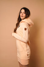 Carmen Peach Hoodie Dress