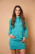 Carmen Lac robe à capuche de couleur turquoise
