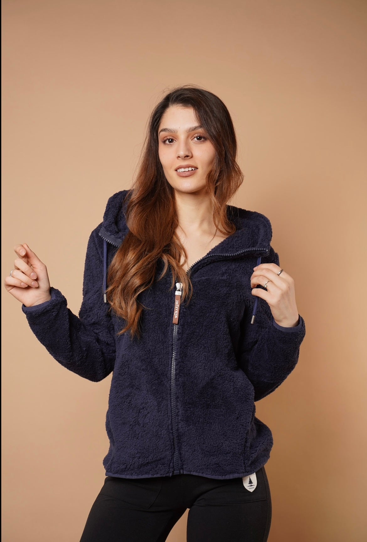 Navy blue sherpa on sale hoodie