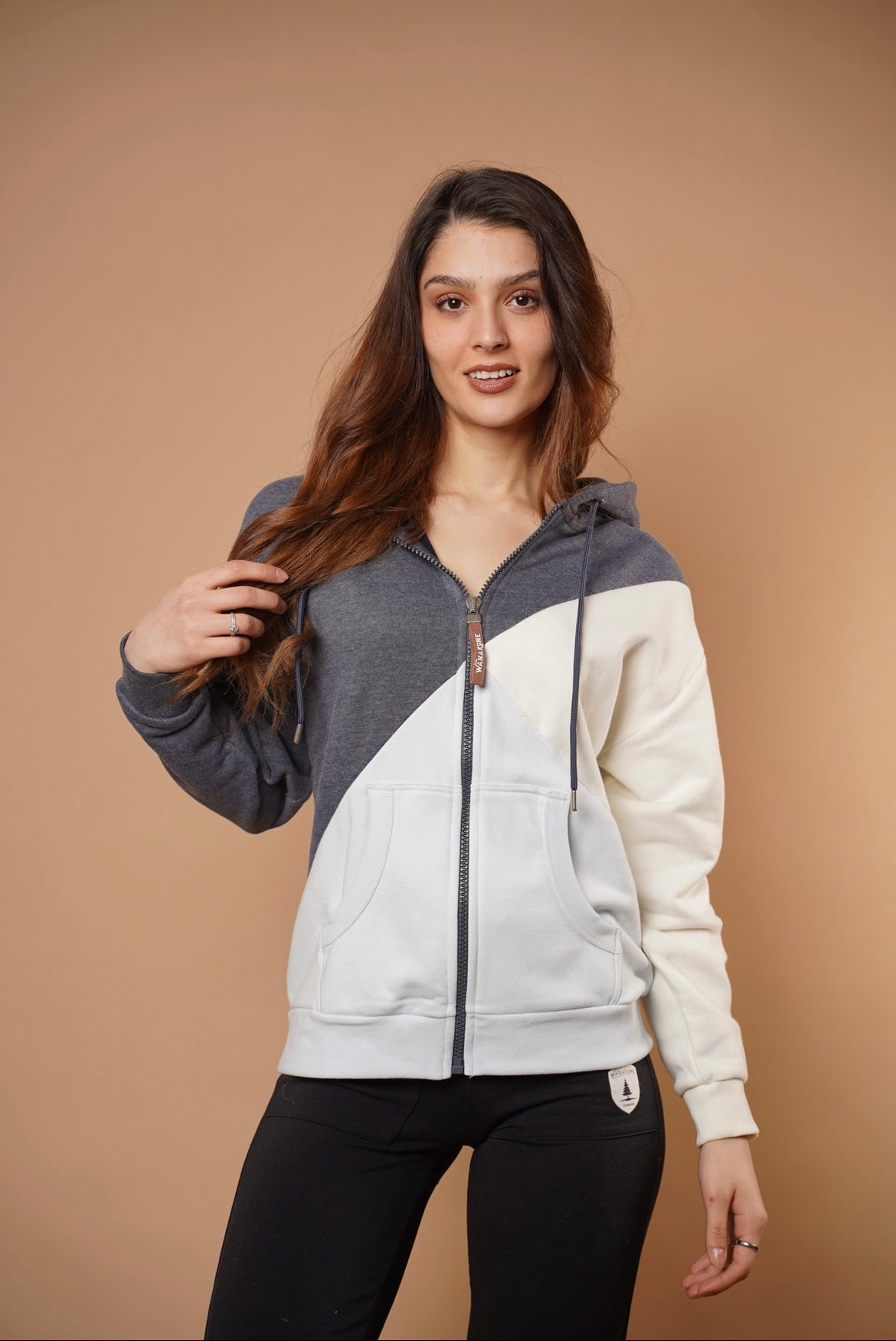 Chelif Navy Mix Full-Zip Hoodie Secondary image