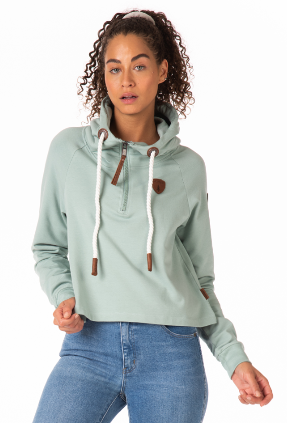 Leelee Lux Green Bay Half-Zip Hoodie Main image