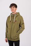 Sweat à capuche zippé Zeus Olive